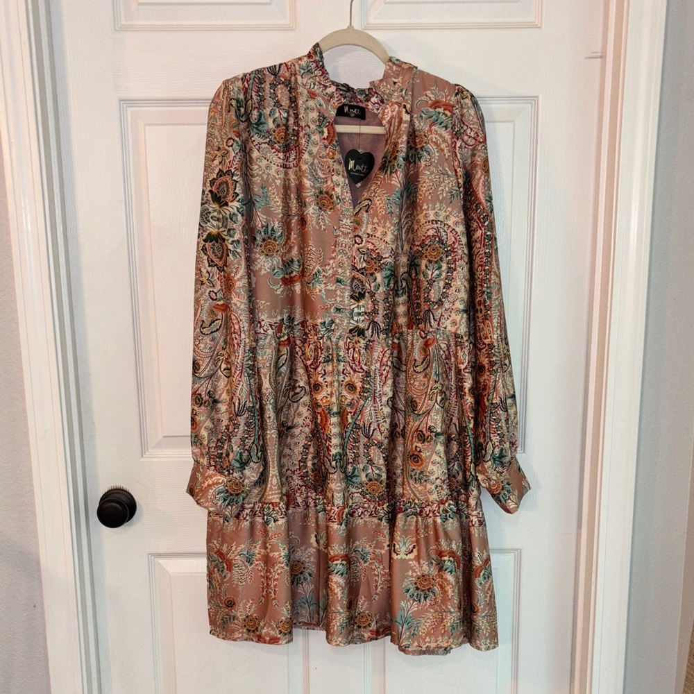 Chic Paisley Print Midi Dress